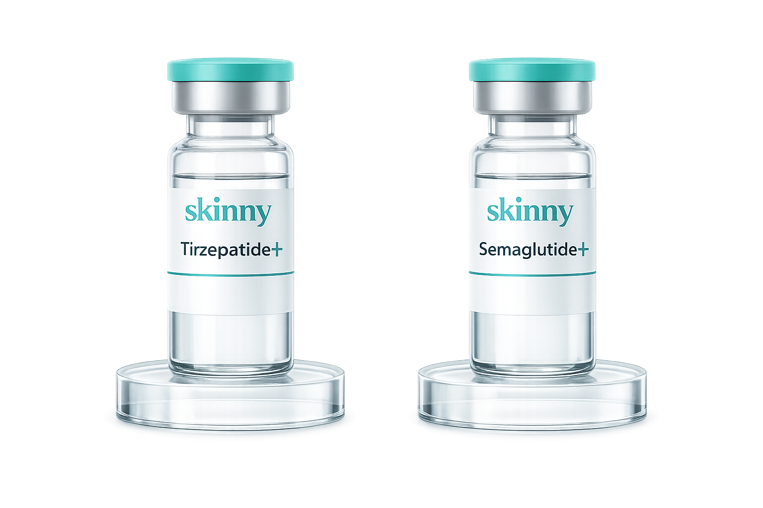 Compounded semaglutide and tirzepatide vials prepared by licensed U.S. pharmacies